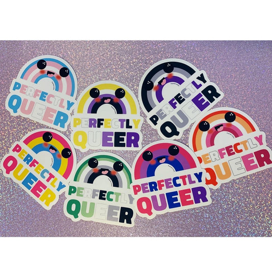 Perfectly Queer Pride Rainbow Sticker - Apridot Studios