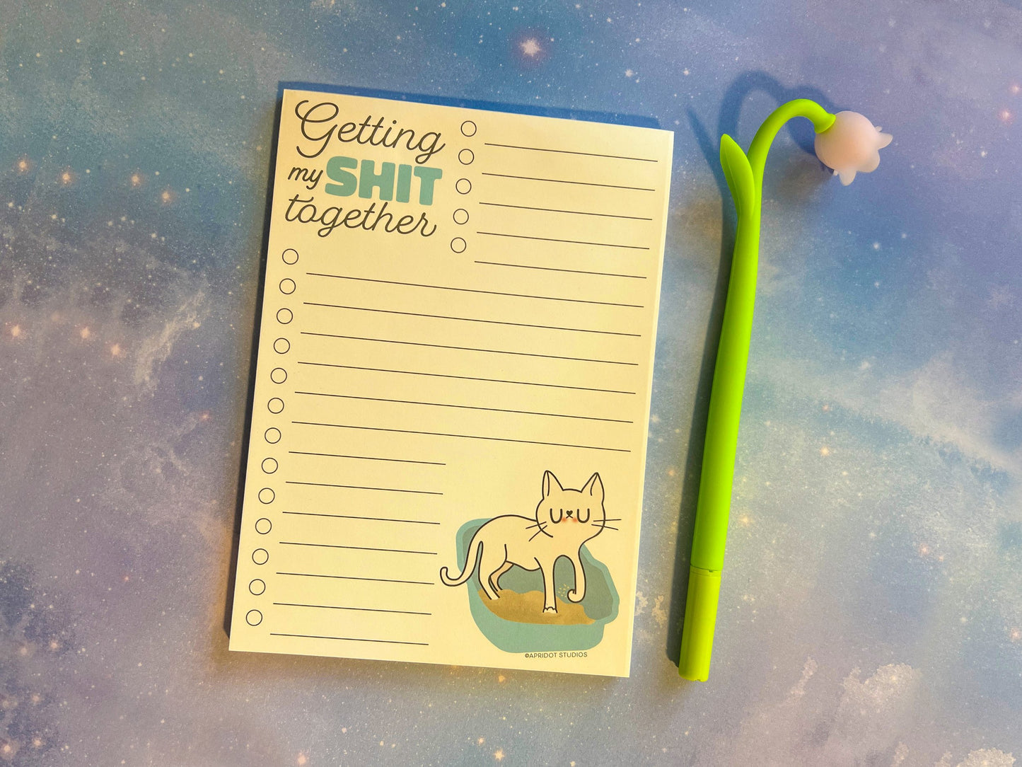 Getting My Shit Together Notepad - Apridot Studios