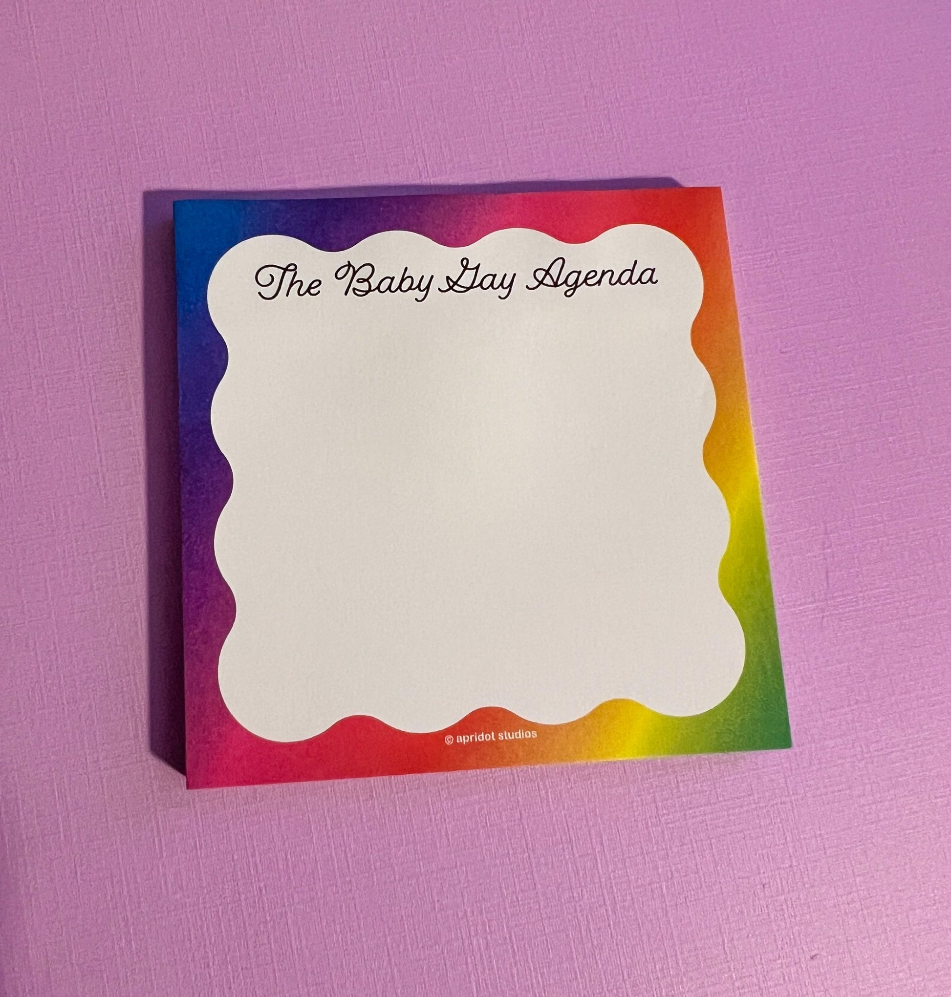 Baby Gay Agenda Post-it Notes - Apridot Studios