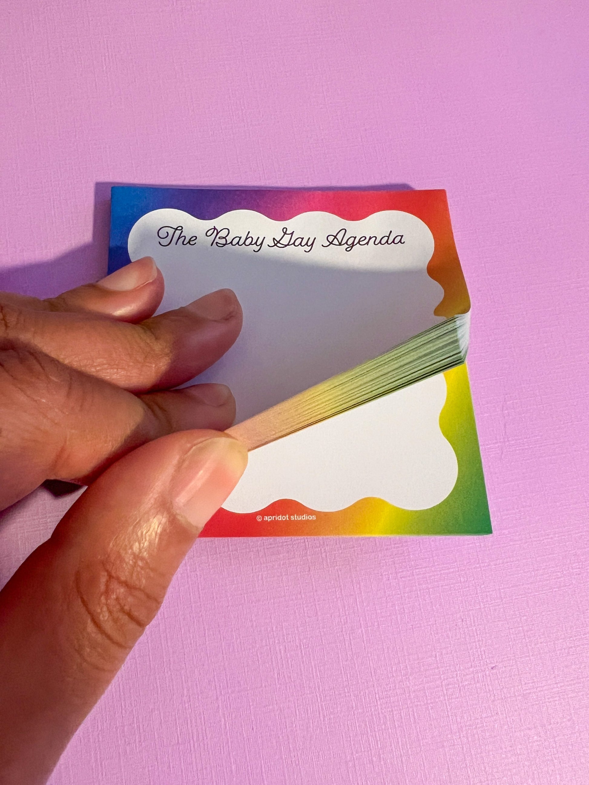 Baby Gay Agenda Post-it Notes - Apridot Studios