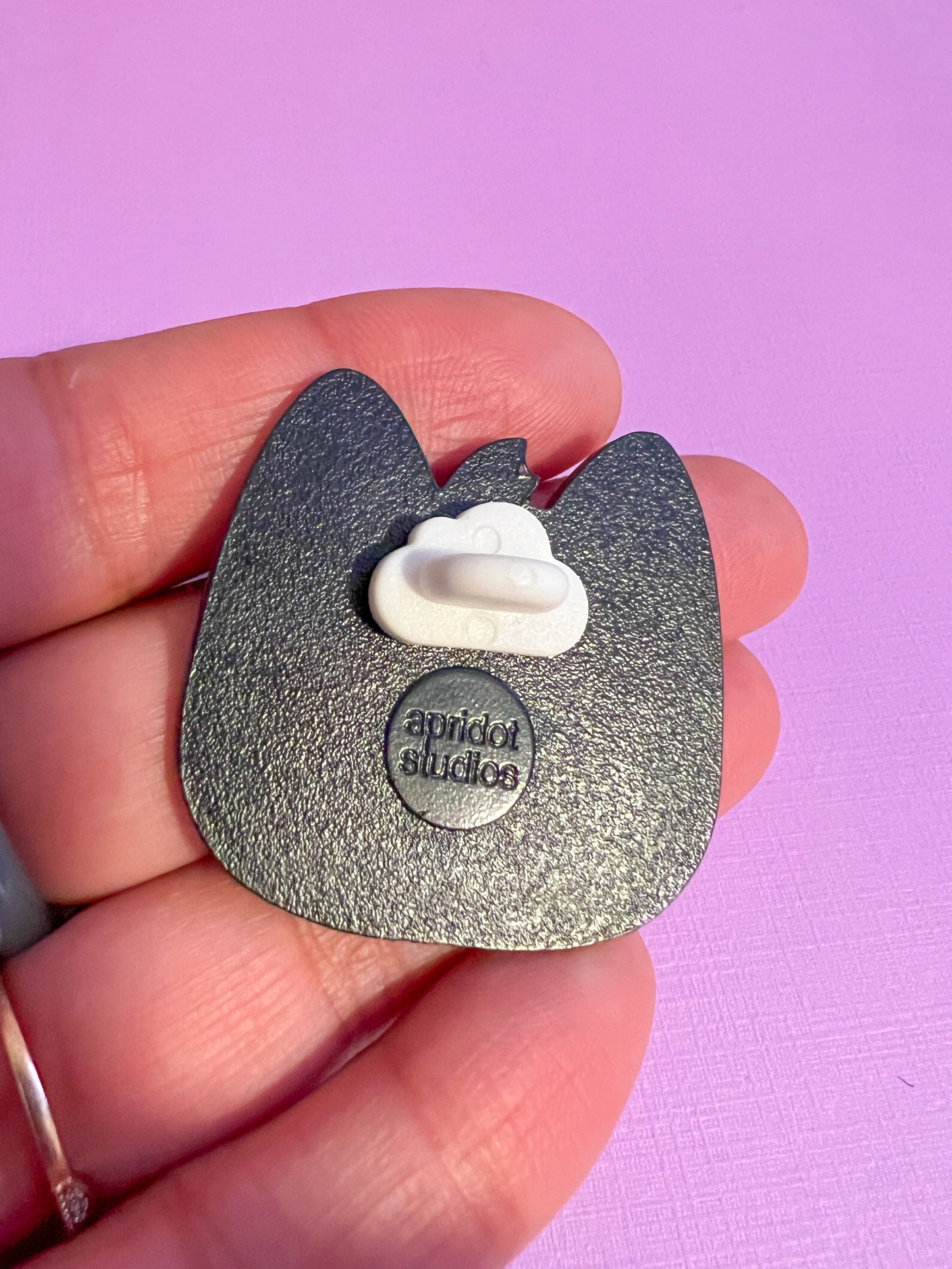 Brie the Black Cat Enamel Pin - Apridot Studios