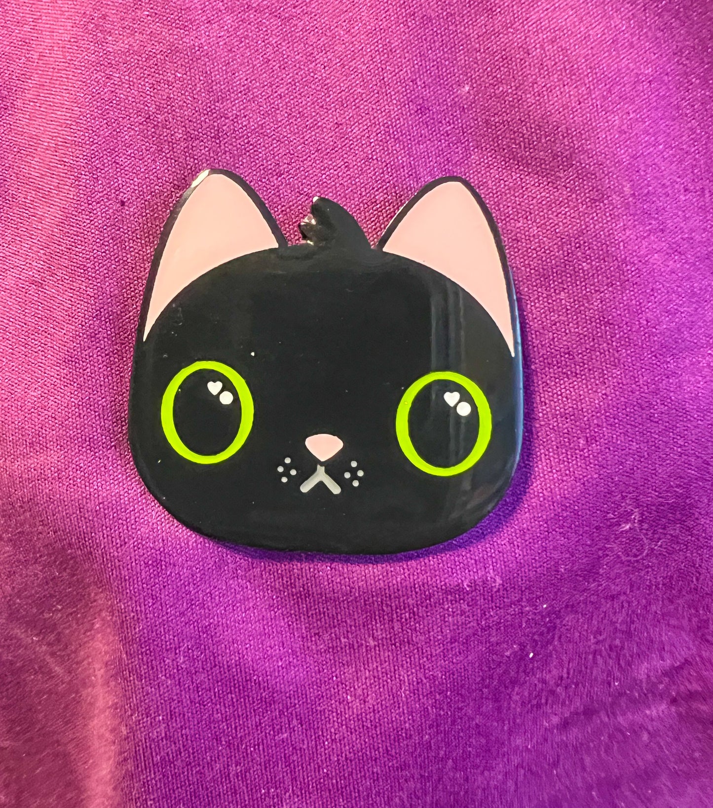 Brie the Black Cat Enamel Pin - Apridot Studios