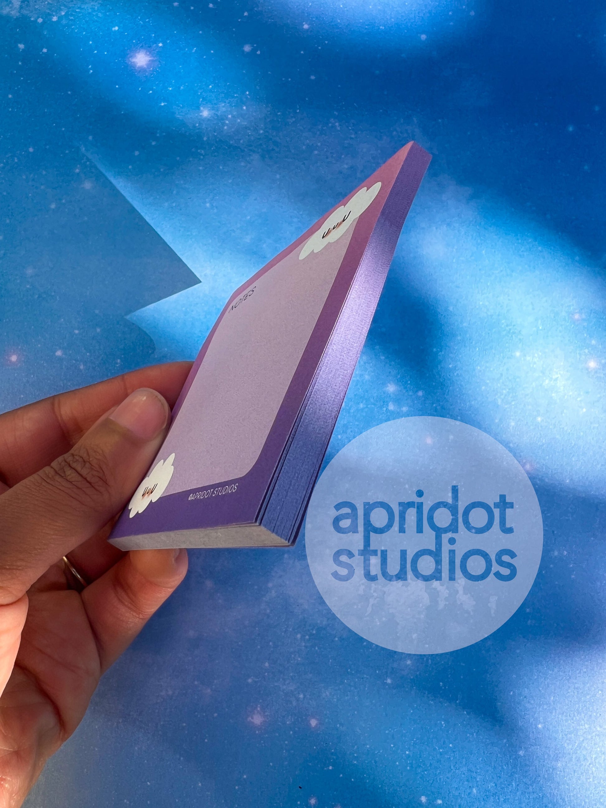 Happy Little Pink Cloud Sticky Notes - Apridot Studios