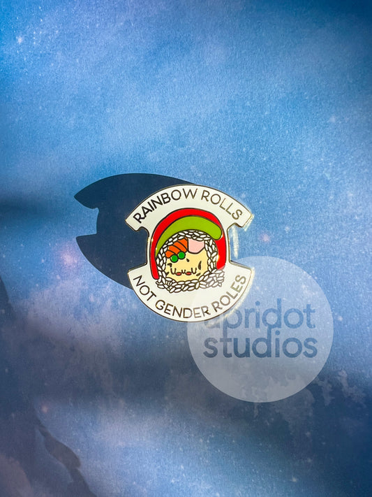 Rainbow Rolls Enamel Pin - Apridot Studios