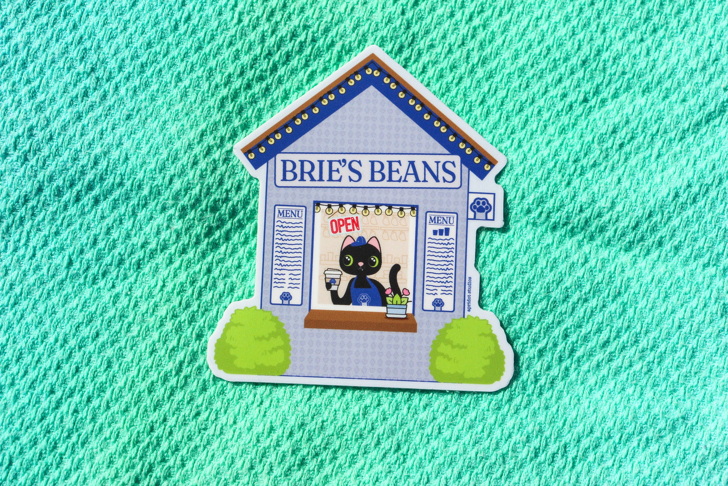 Brie's Beans Sticker - Apridot Studios