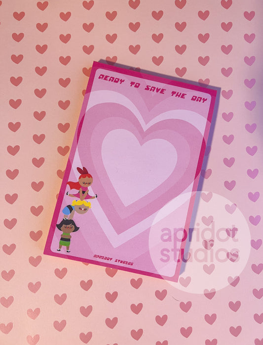 Ready to Save the Day Notepad - Apridot Studios
