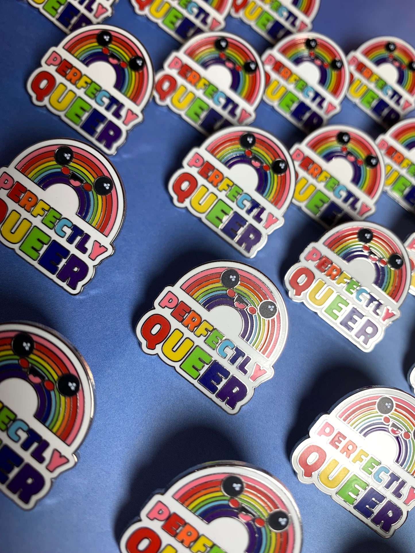 Perfectly Queer Enamel Pin (B Grade) - Apridot Studios