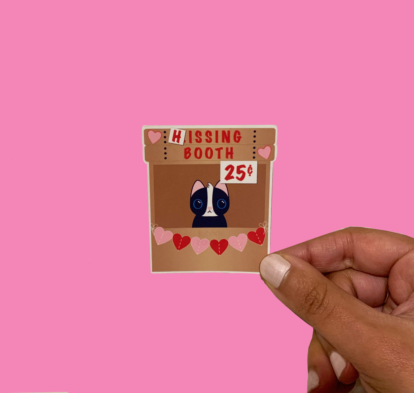 Hissing Booth Sticker - Apridot Studios