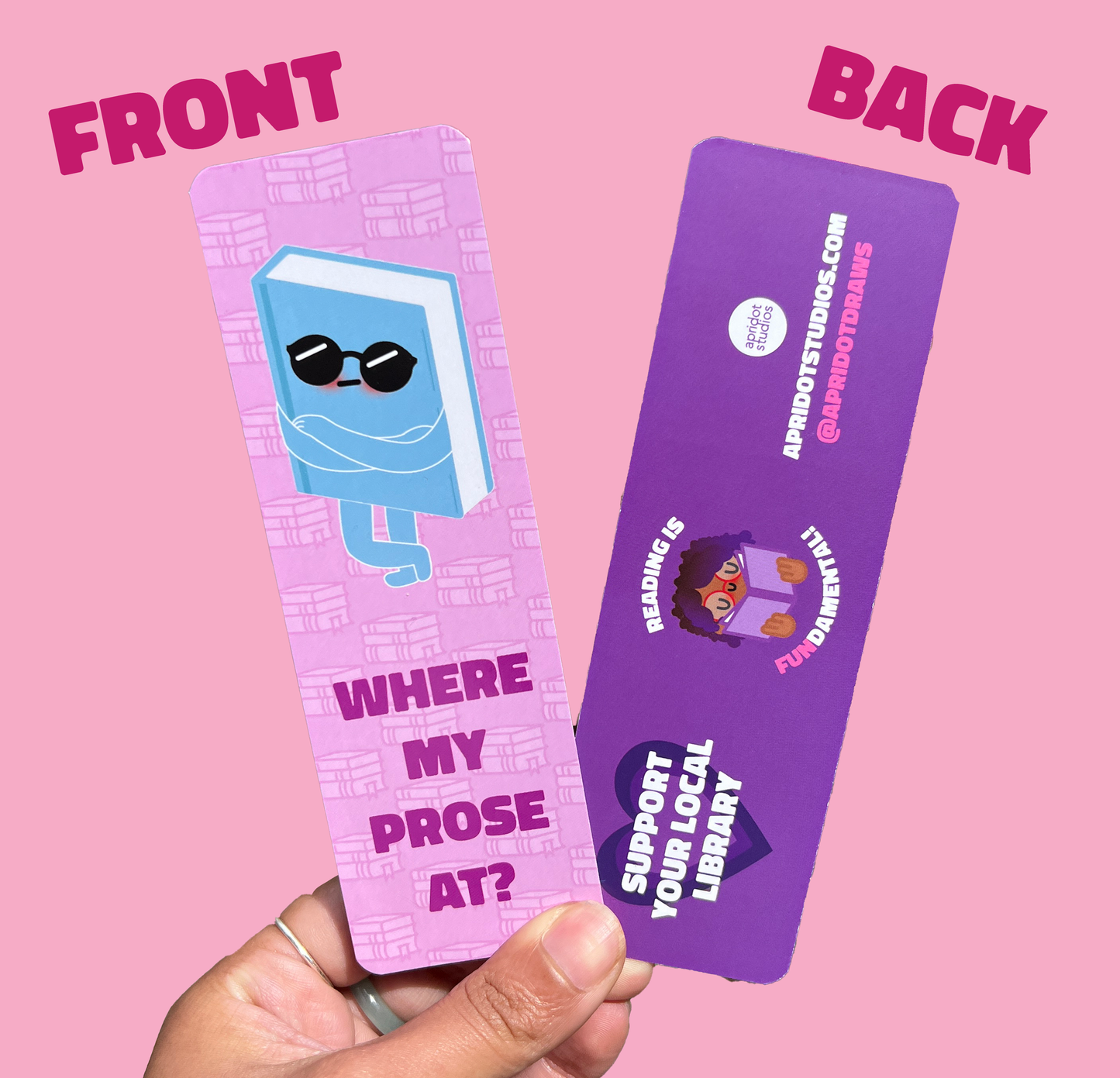 Where My Prose At Bookmark - Apridot Studios