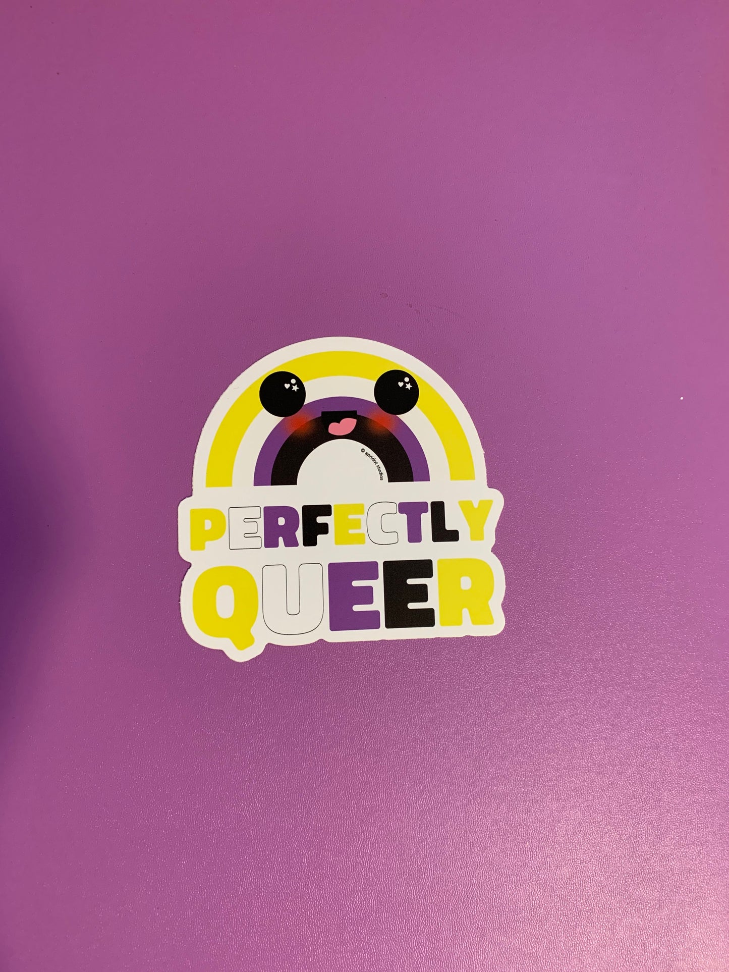 *JUMBO* Perfectly Queer Pride Rainbow Sticker - Apridot Studios