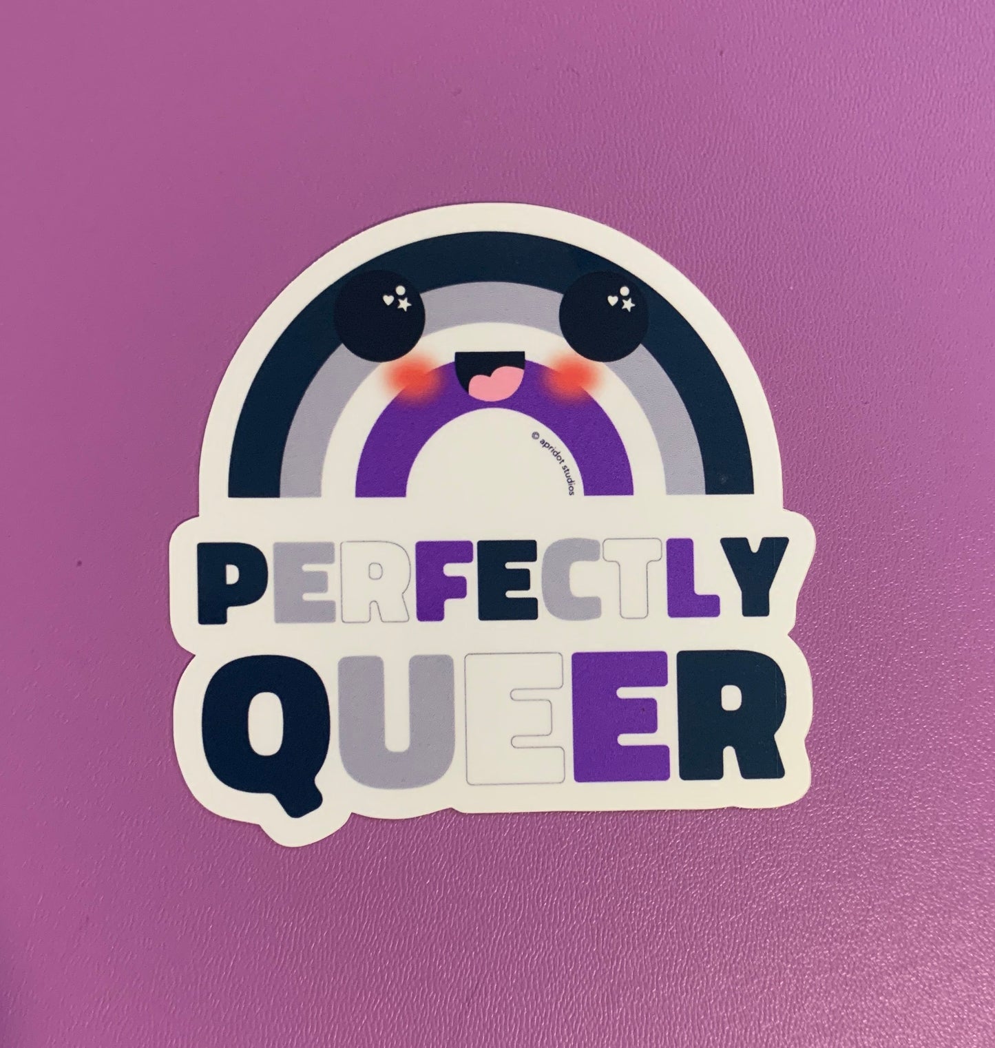 *JUMBO* Perfectly Queer Pride Rainbow Sticker - Apridot Studios