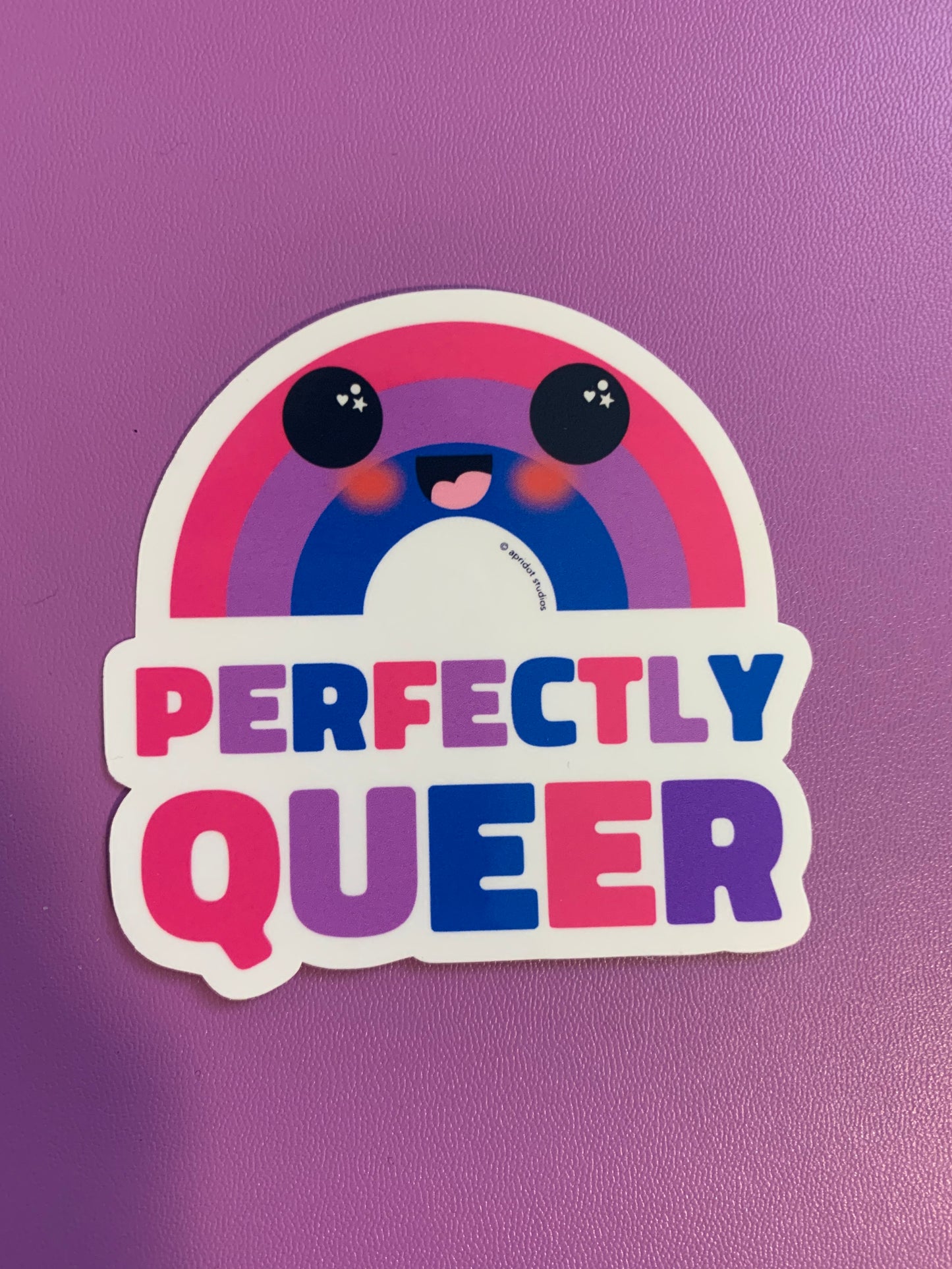 Perfectly Queer Pride Rainbow Sticker - Apridot Studios