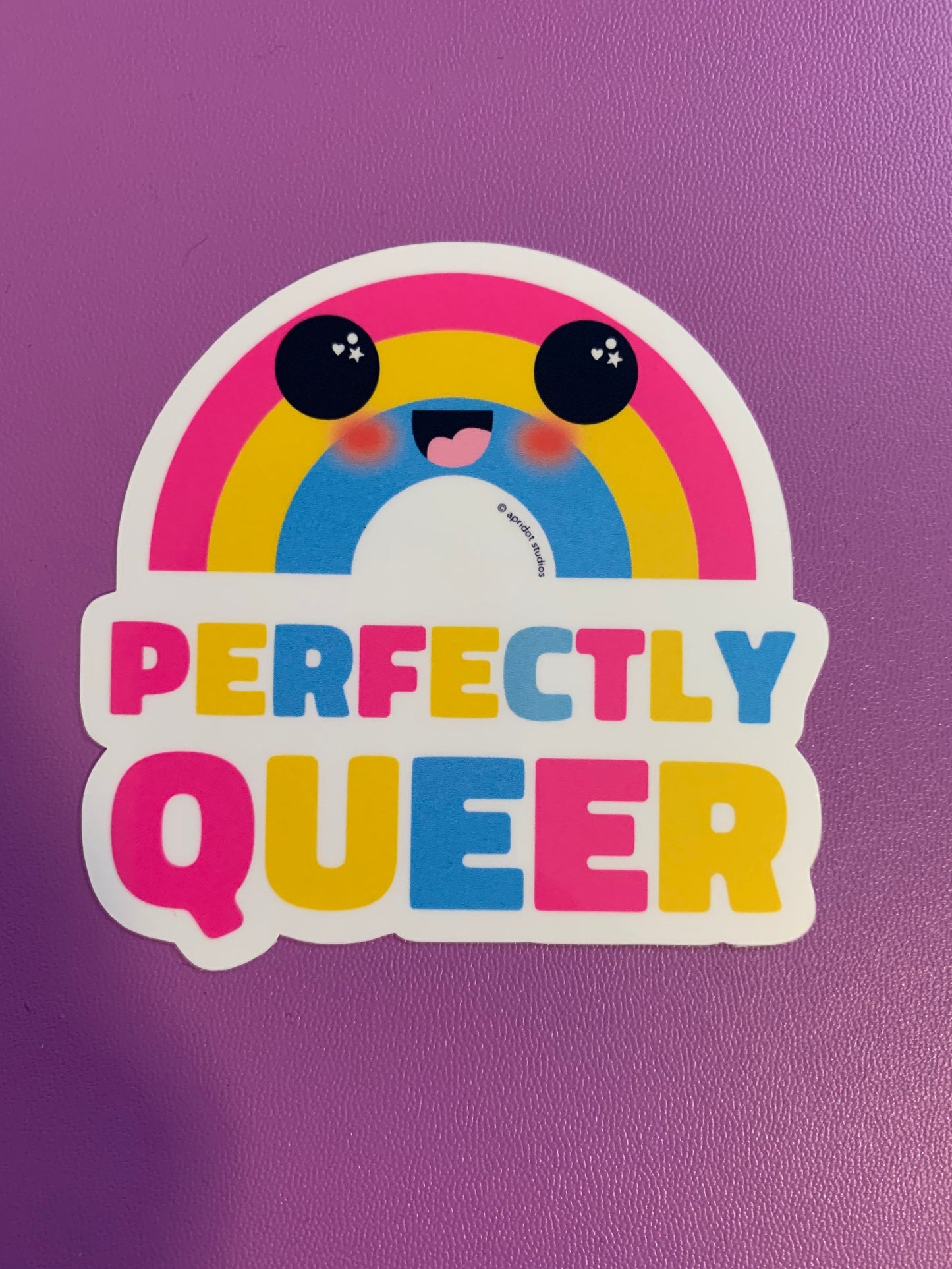 Perfectly Queer Pride Rainbow Sticker - Apridot Studios
