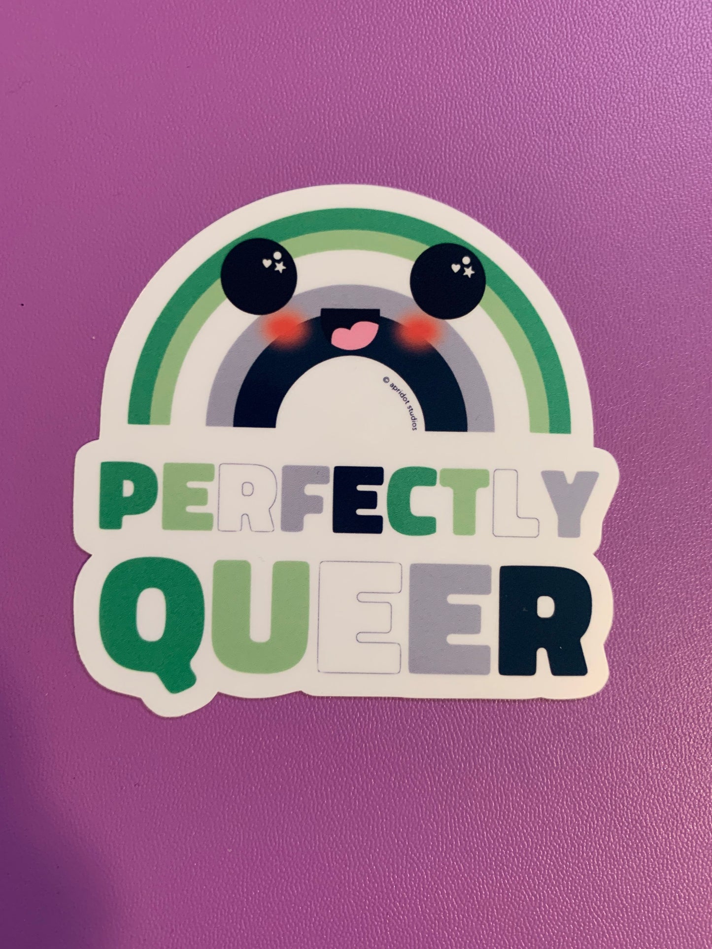 Perfectly Queer Pride Rainbow Sticker - Apridot Studios