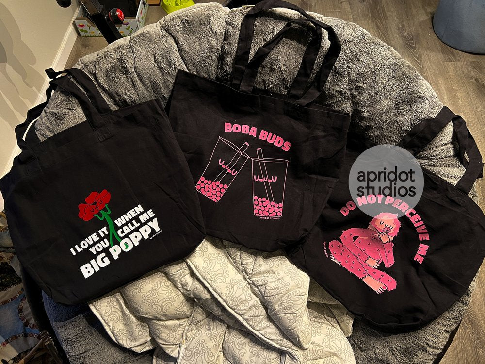 Big Poppy Tote Bag - Apridot Studios