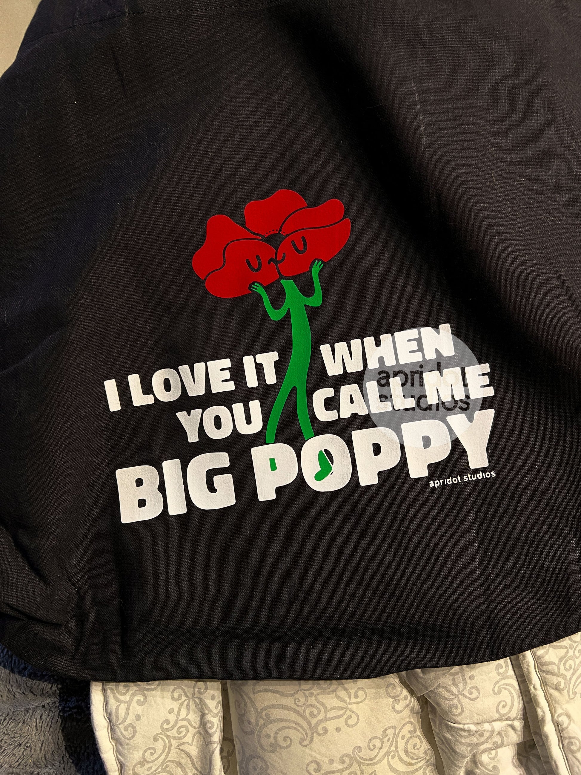 Big Poppy Tote Bag - Apridot Studios