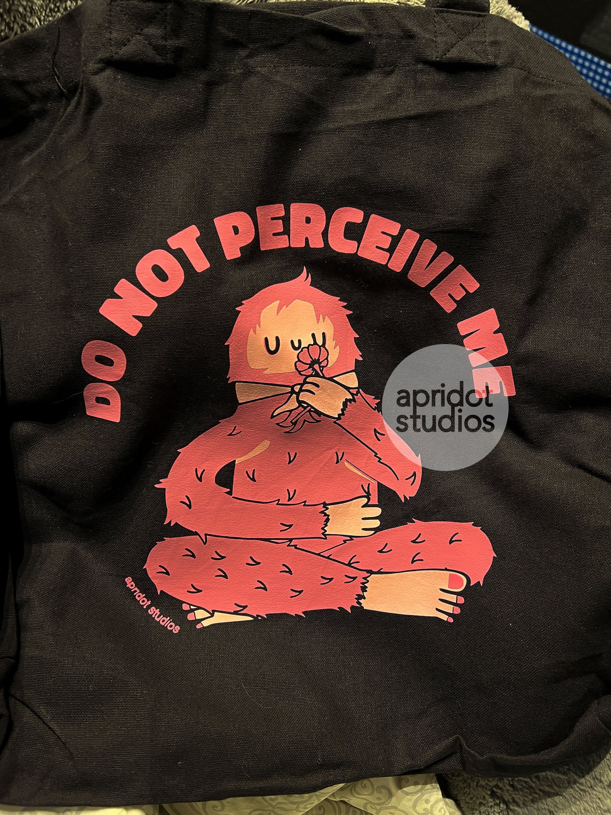 Do Not Perceive Me Tote Bag - Apridot Studios