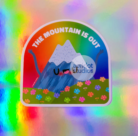 Mountain is Out Sticker - Apridot Studios