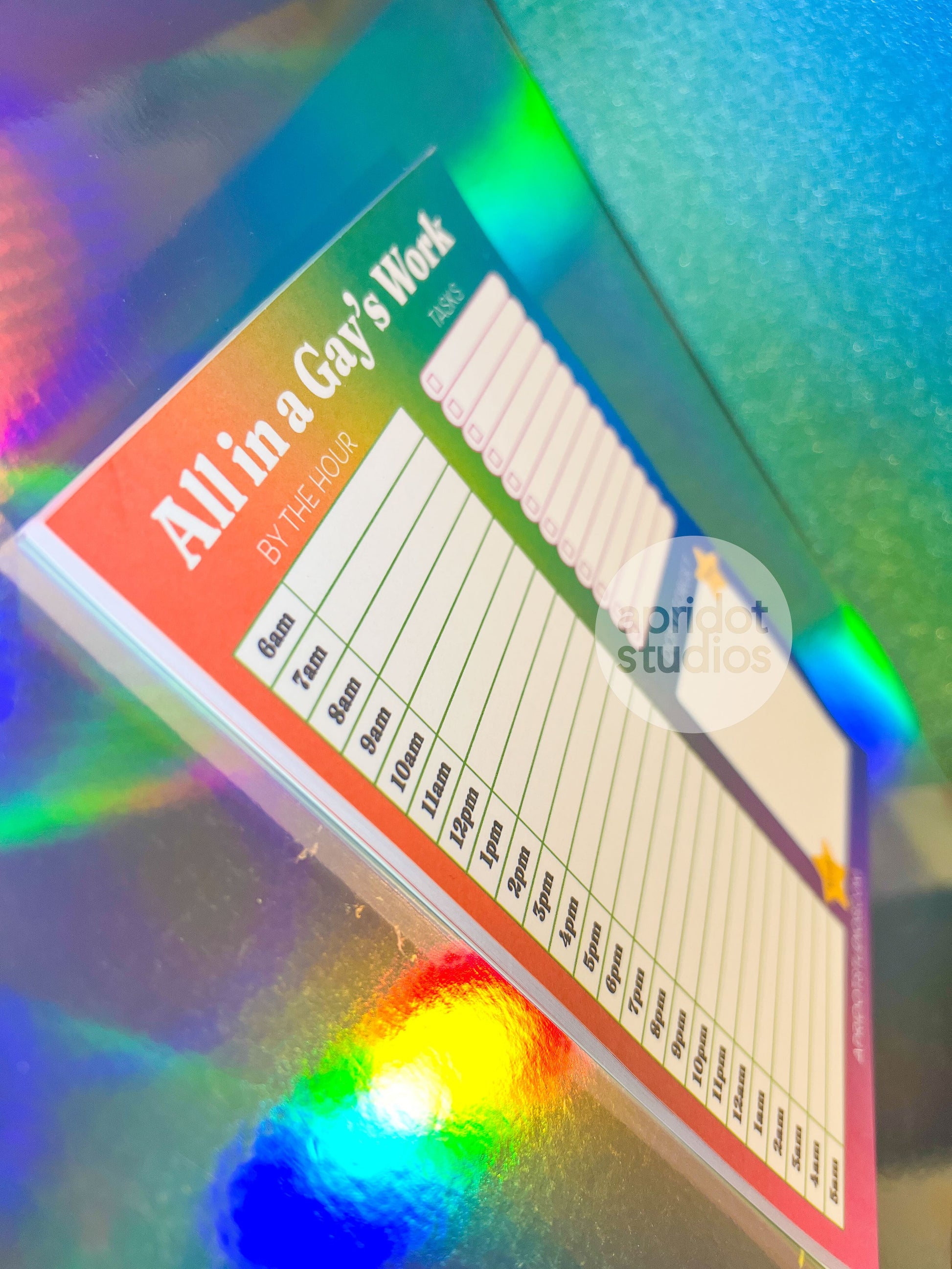 All in a Gay's Work Notepad - Apridot Studios