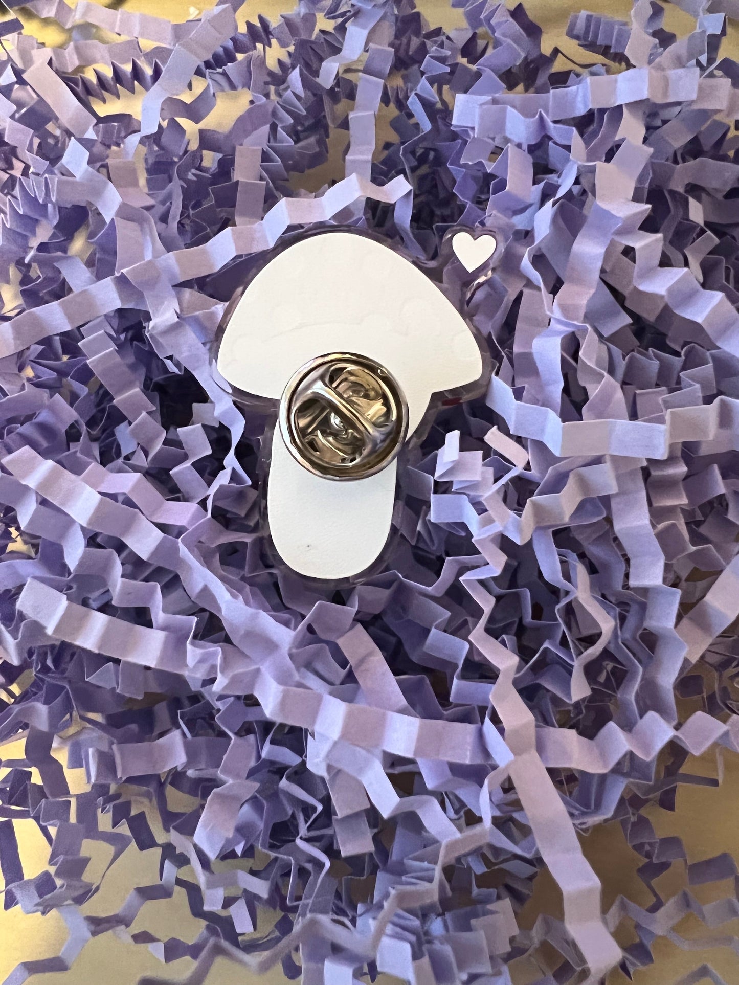 Mushroom Acrylic Pin - Apridot Studios