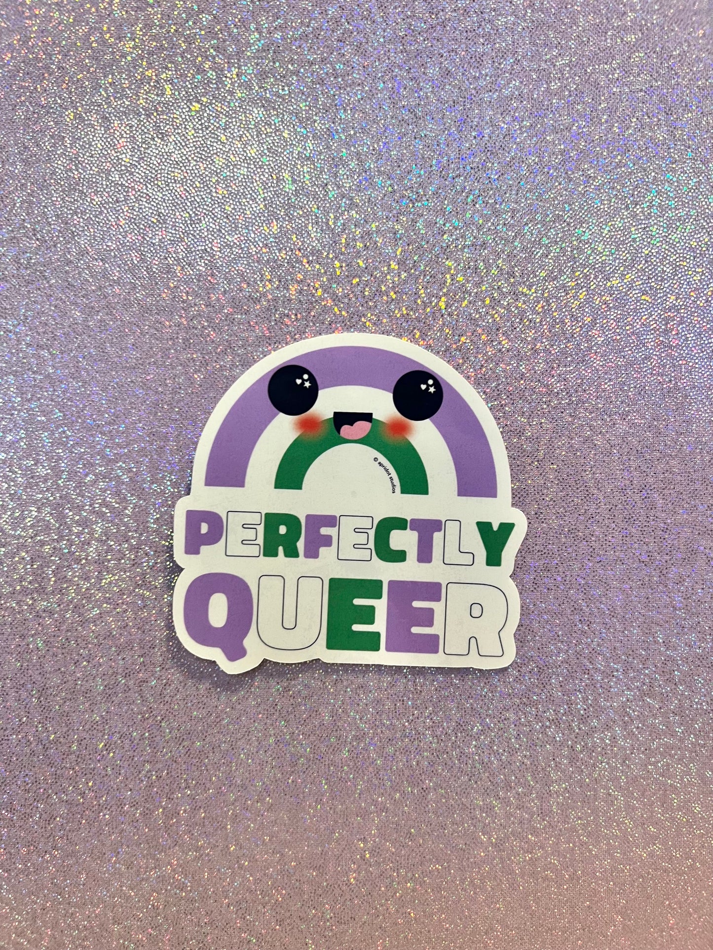 Perfectly Queer Pride Rainbow Sticker - Apridot Studios