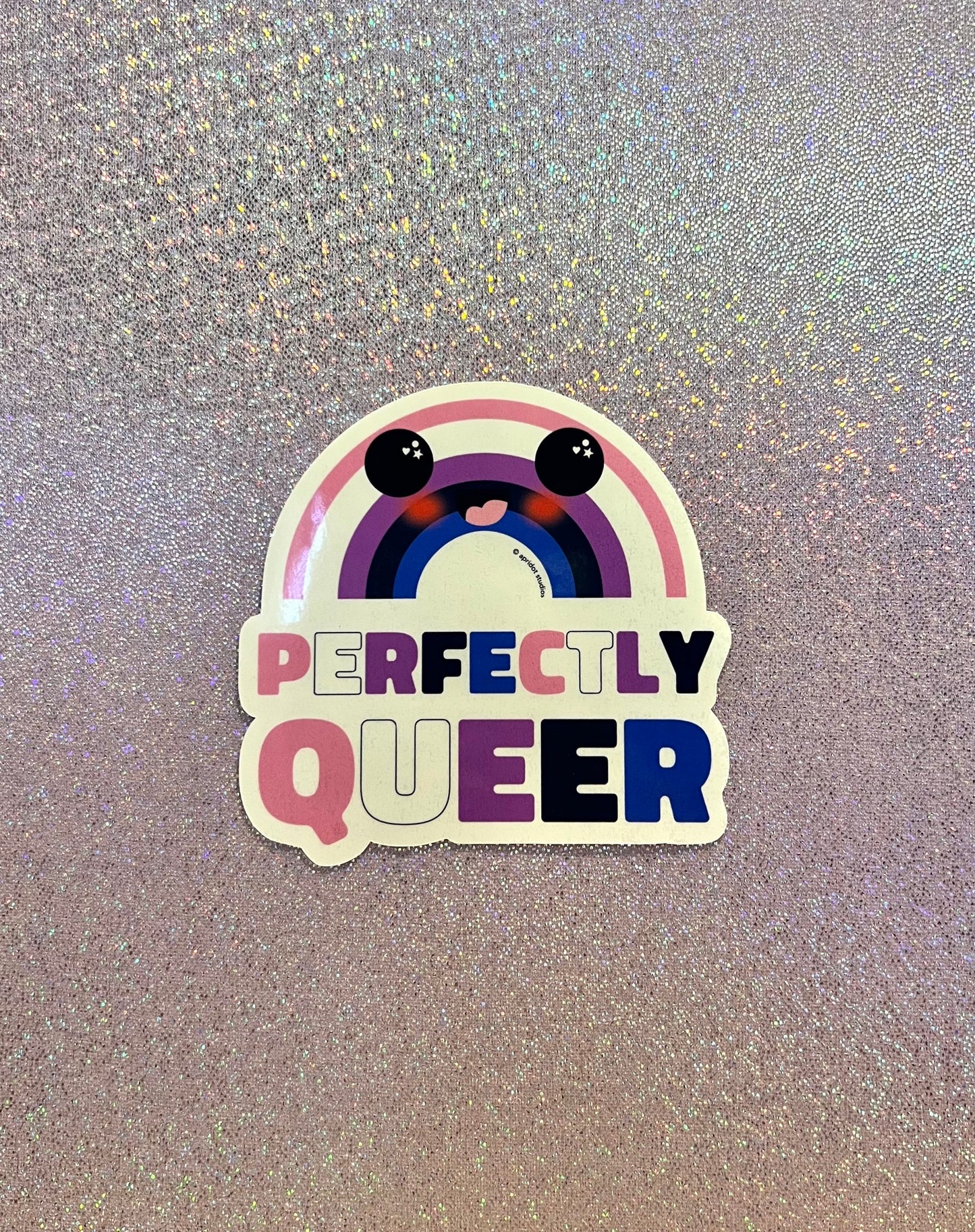 Perfectly Queer Pride Rainbow Sticker - Apridot Studios