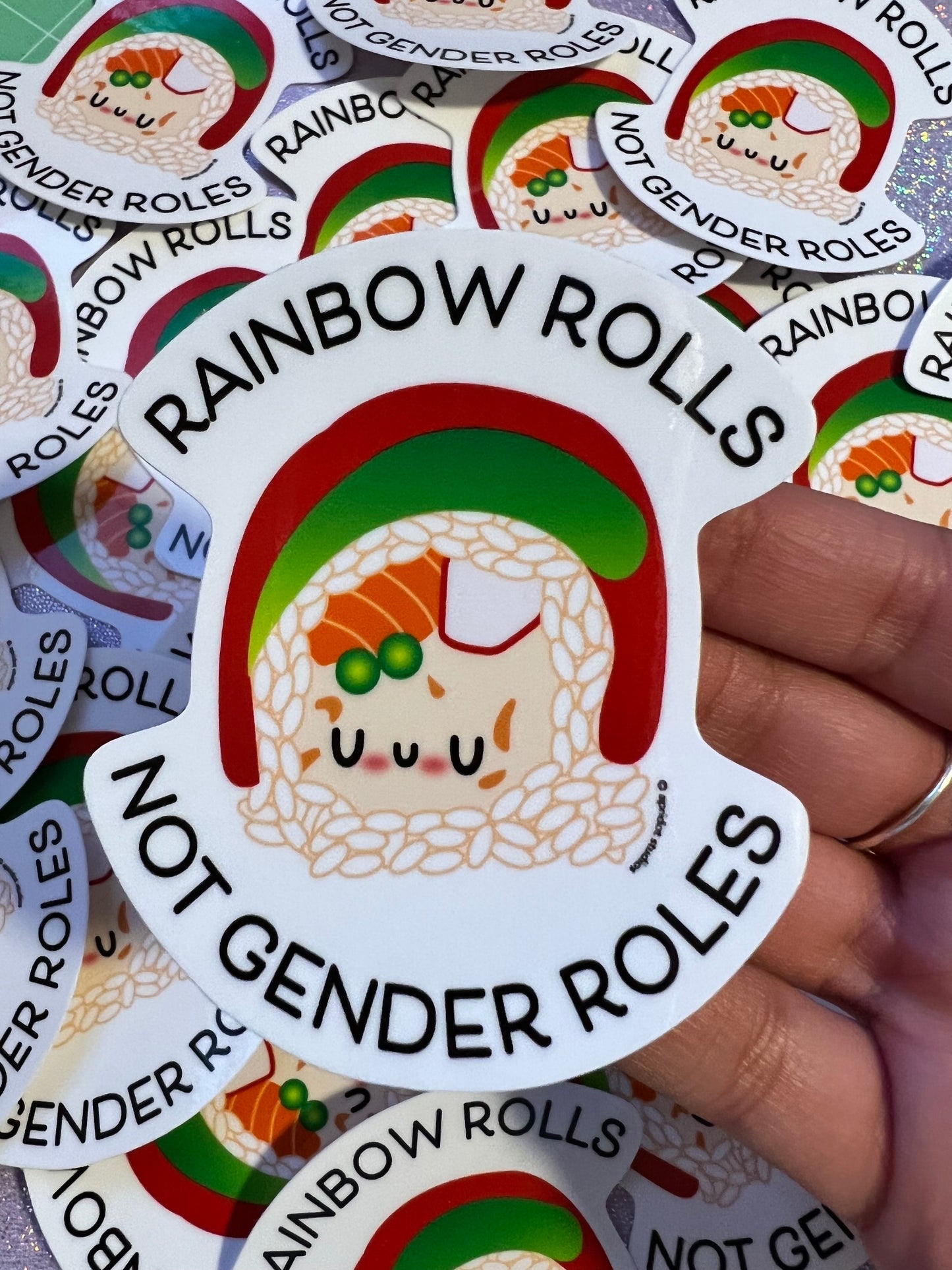 Rainbow Roll Sticker - Apridot Studios