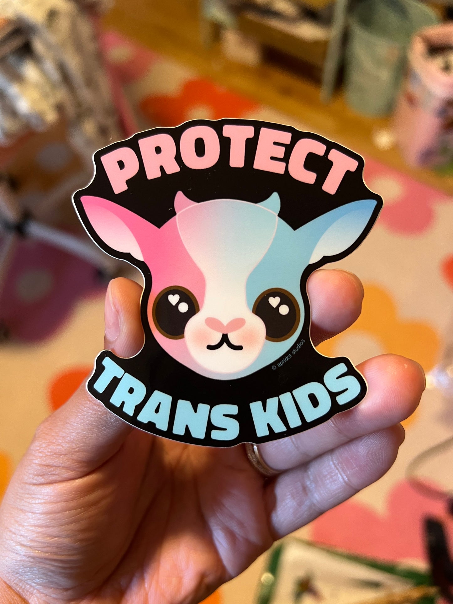 PROTECT TRANS KIDS Sticker *DONATES TO A4TE* - Apridot Studios