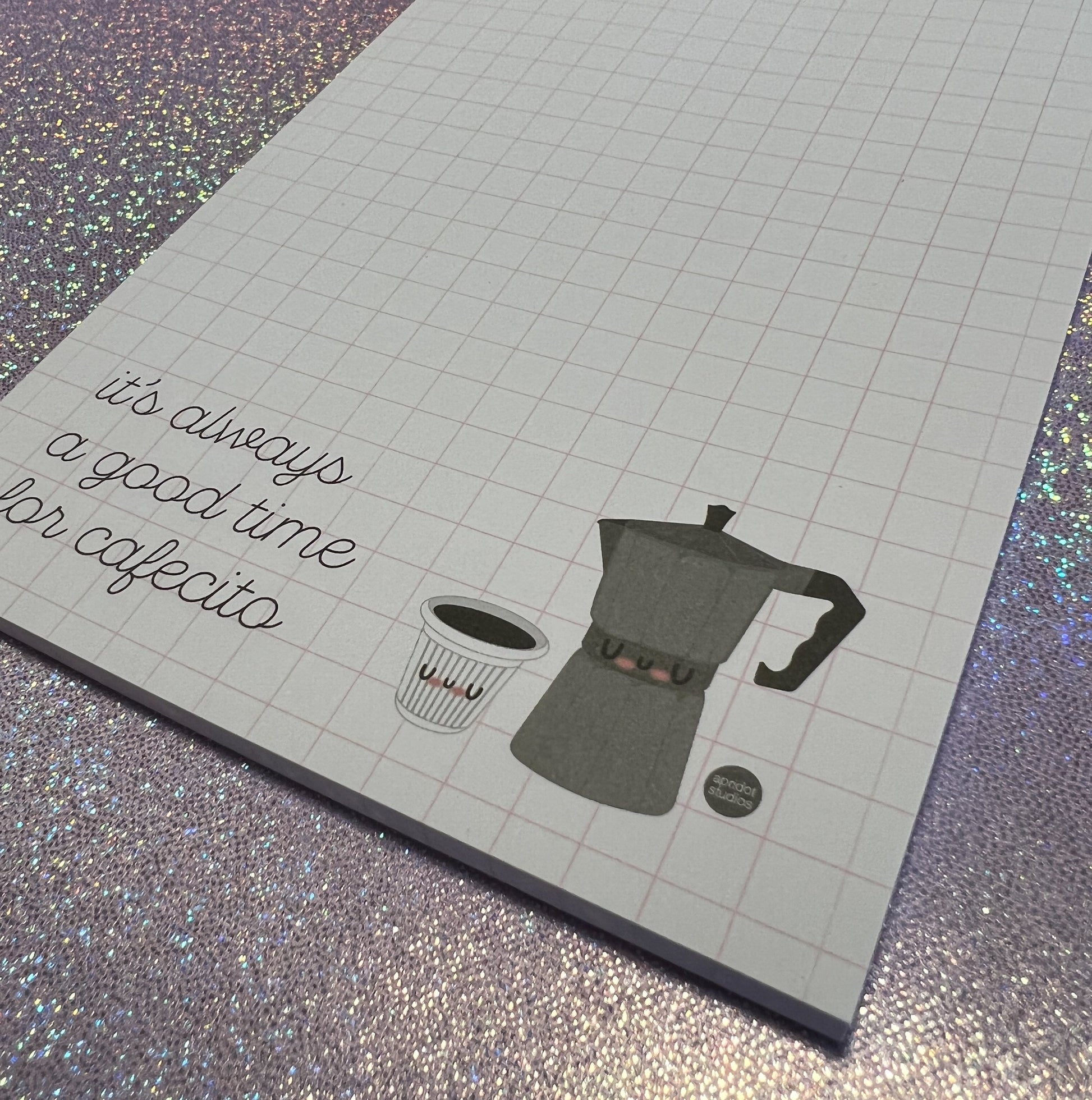 Cafecito Grid Notepad - Apridot Studios