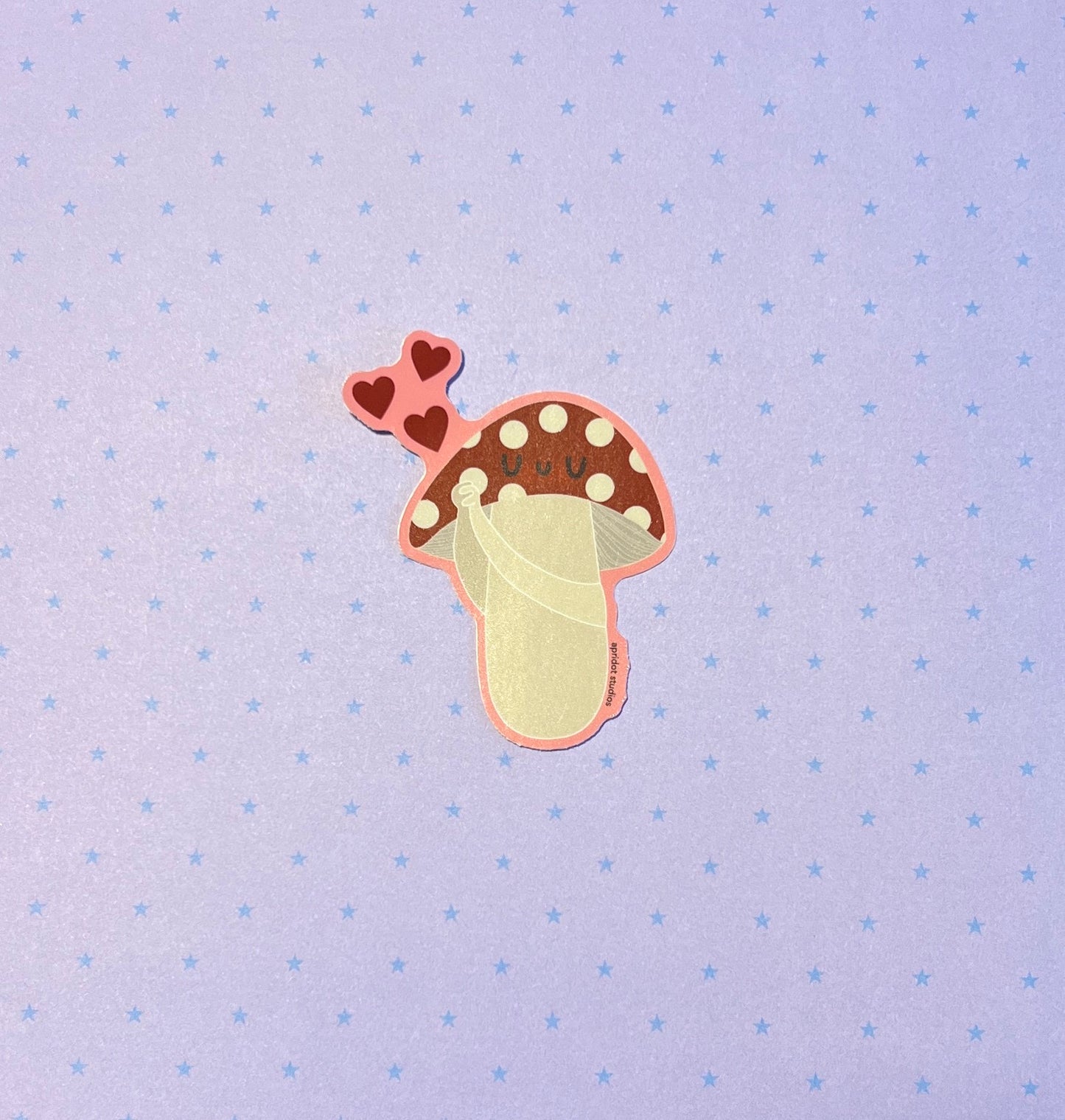 Mushroom in my heart Sticker - Apridot Studios