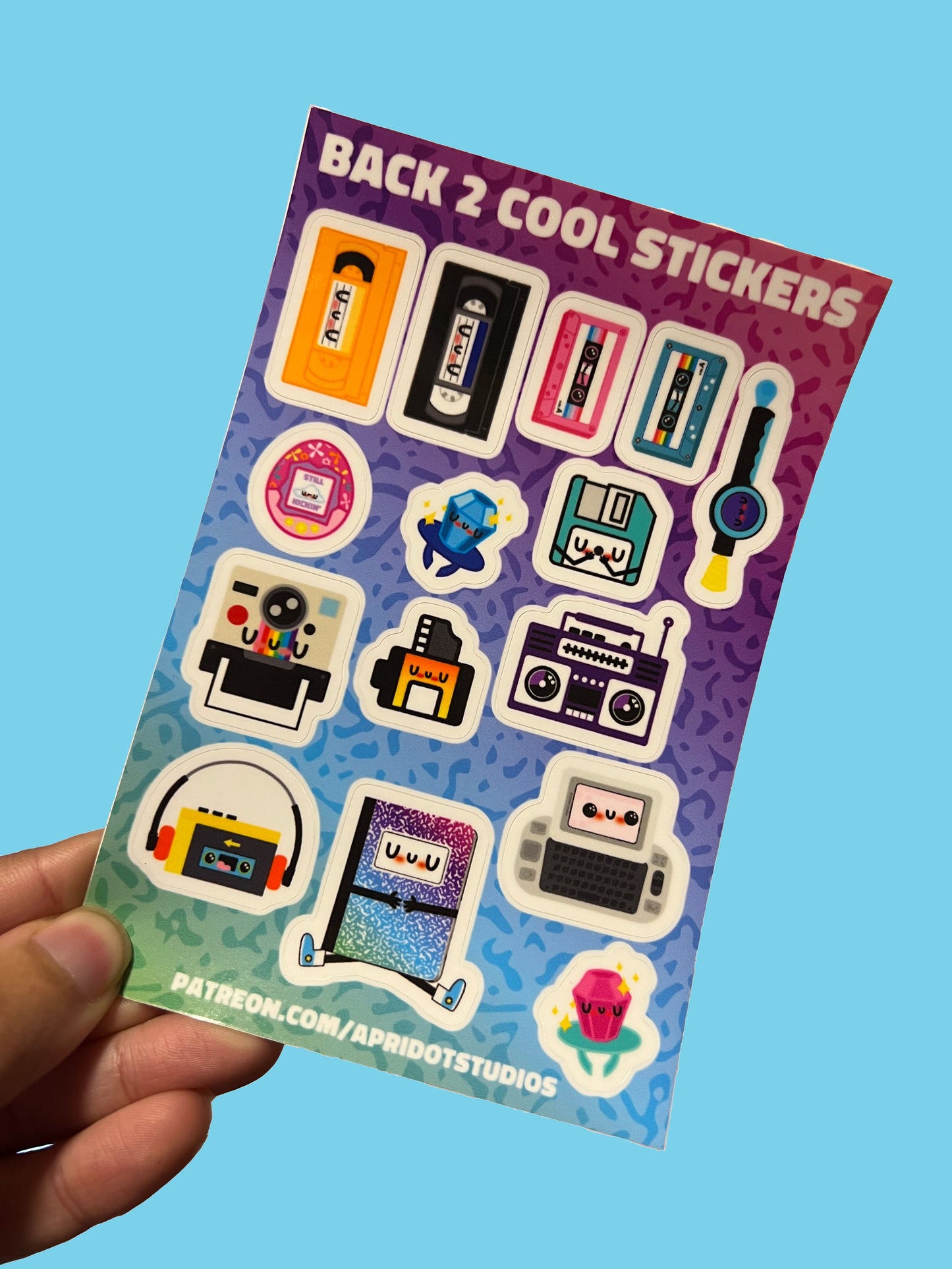 Back 2 Cool Sticker Sheet - Apridot Studios