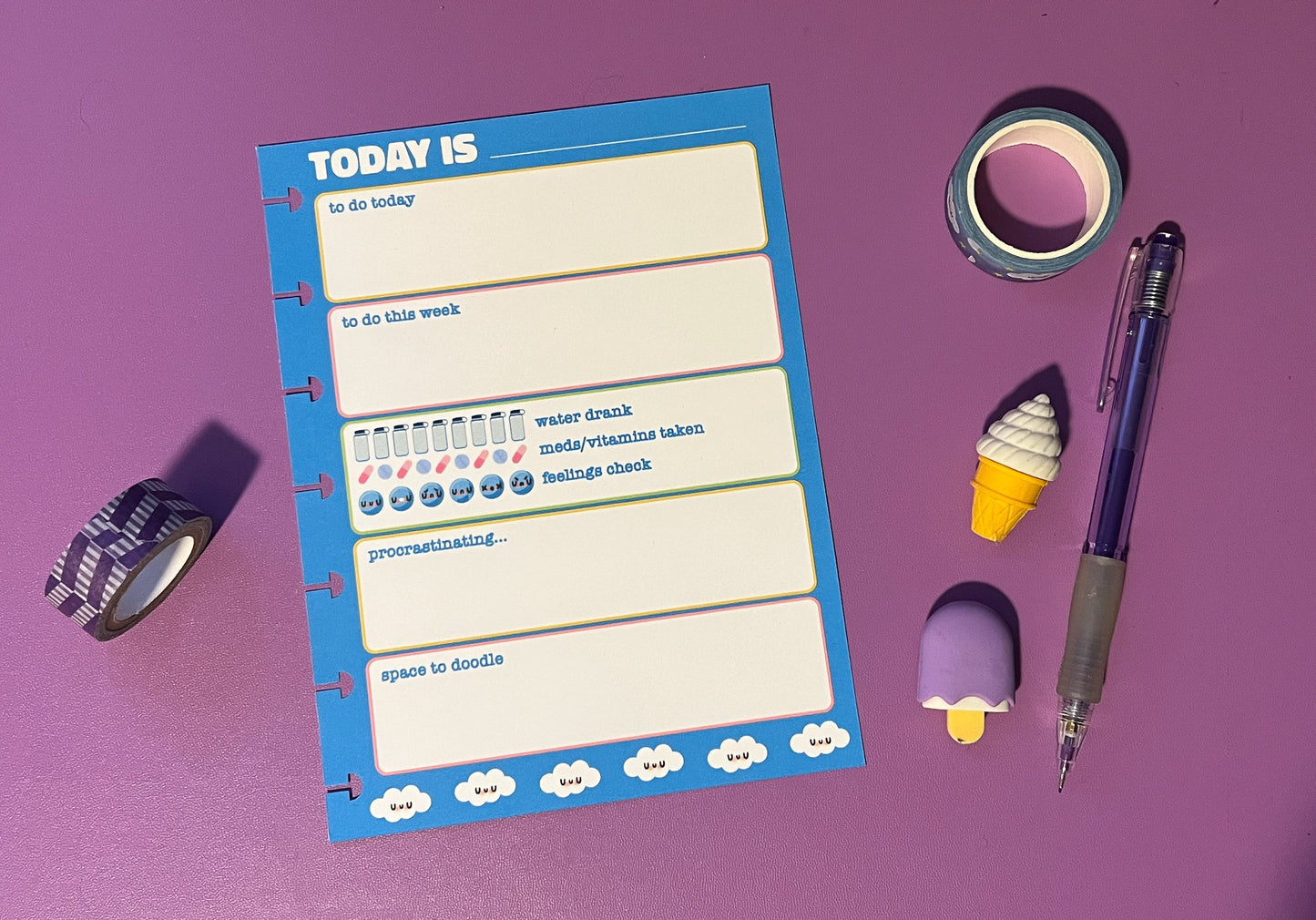 Cutie Clouds Daily/Weekly Tracker Sheets - Apridot Studios