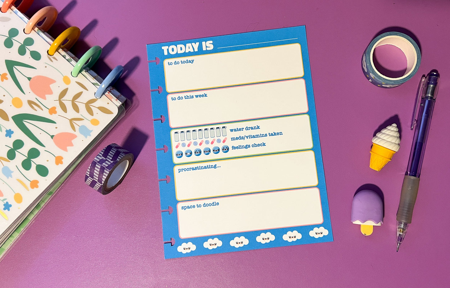 Cutie Clouds Daily/Weekly Tracker Sheets - Apridot Studios