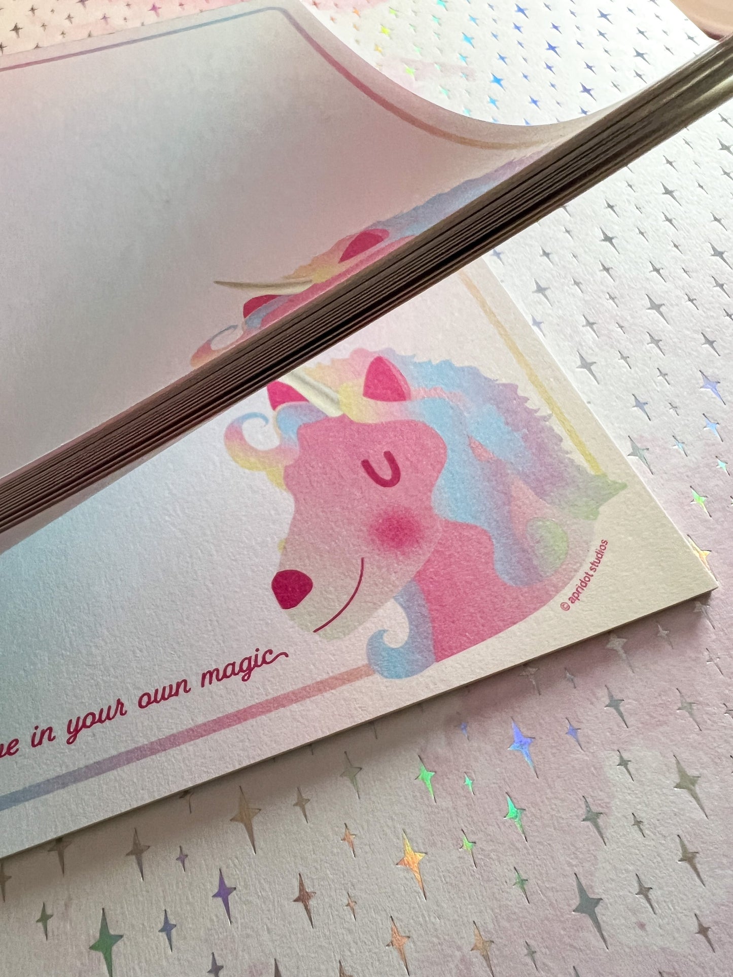 Unicorn Magic Notepad - Apridot Studios