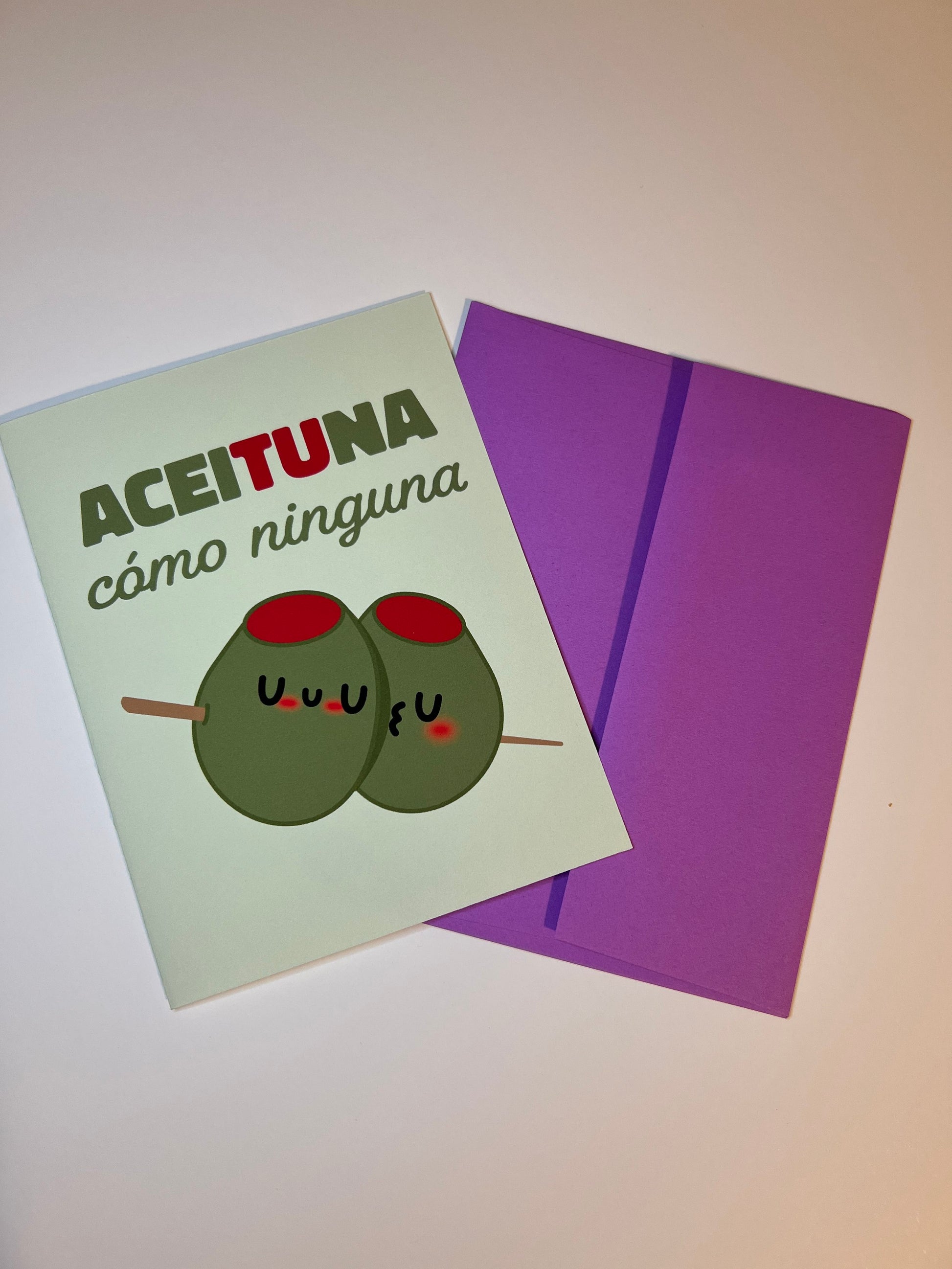 Aceituna Como Ninguna Greeting Card - Apridot Studios