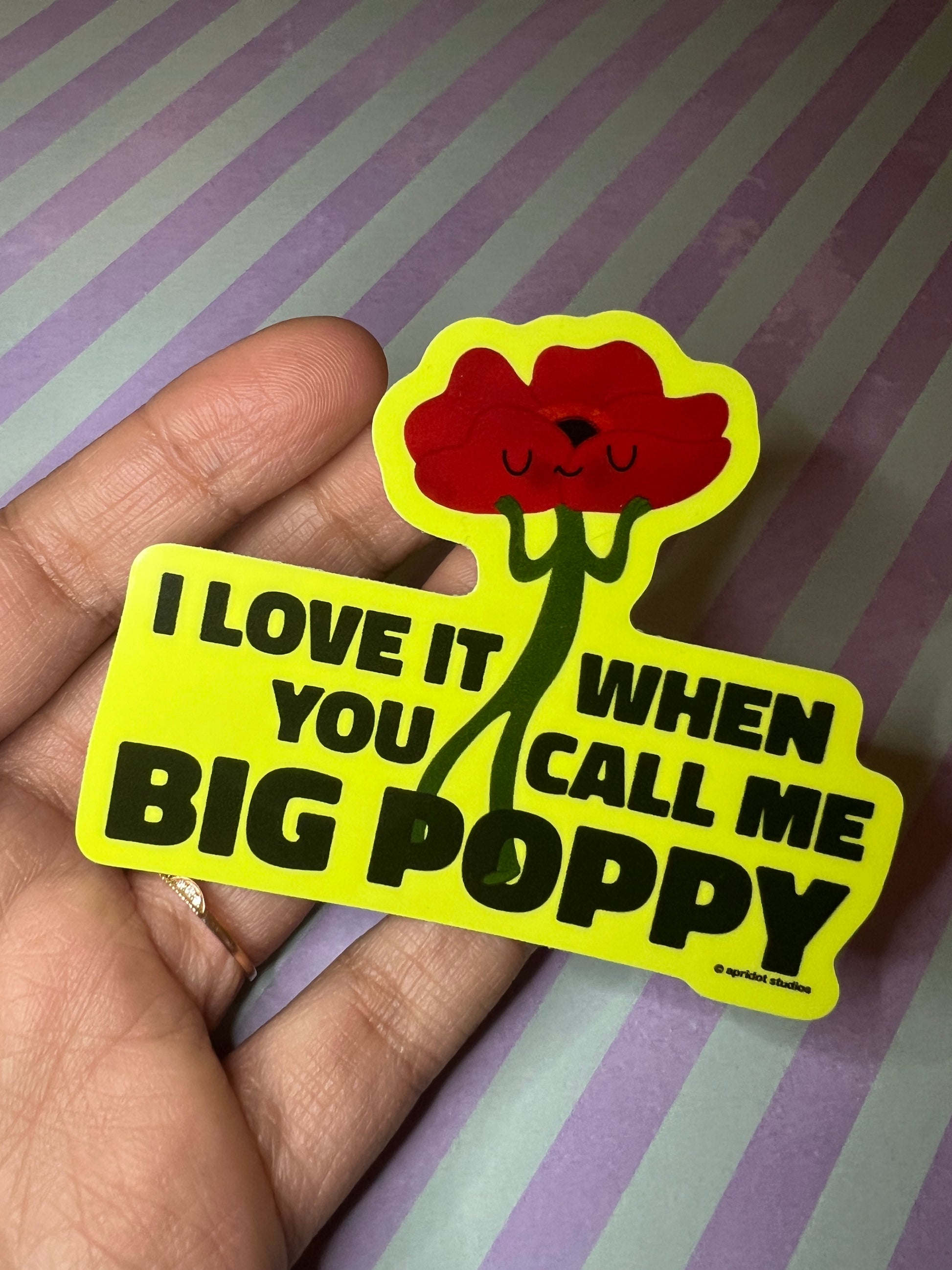 Big Poppy Sticker - Apridot Studios