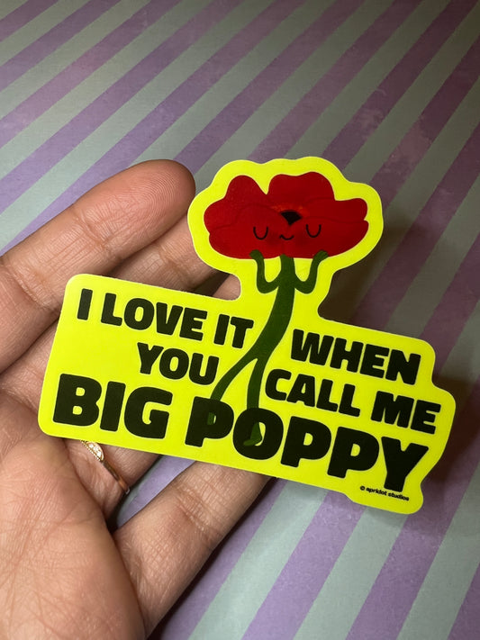 Big Poppy Sticker - Apridot Studios