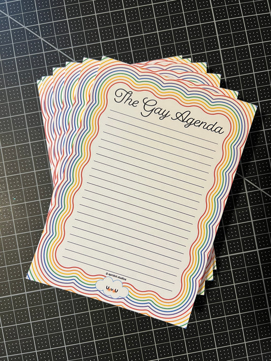 The Gay Agenda Notepad - Apridot Studios