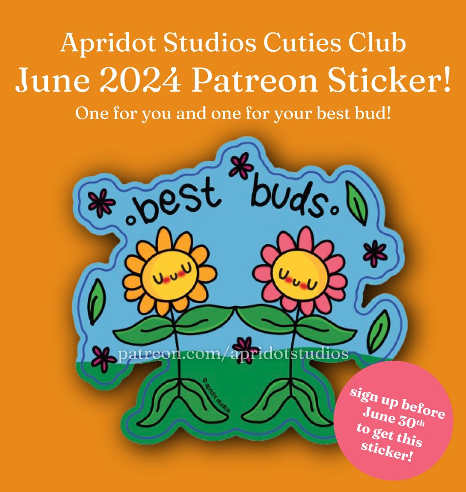 Best Buds Sticker (x2) - Apridot Studios