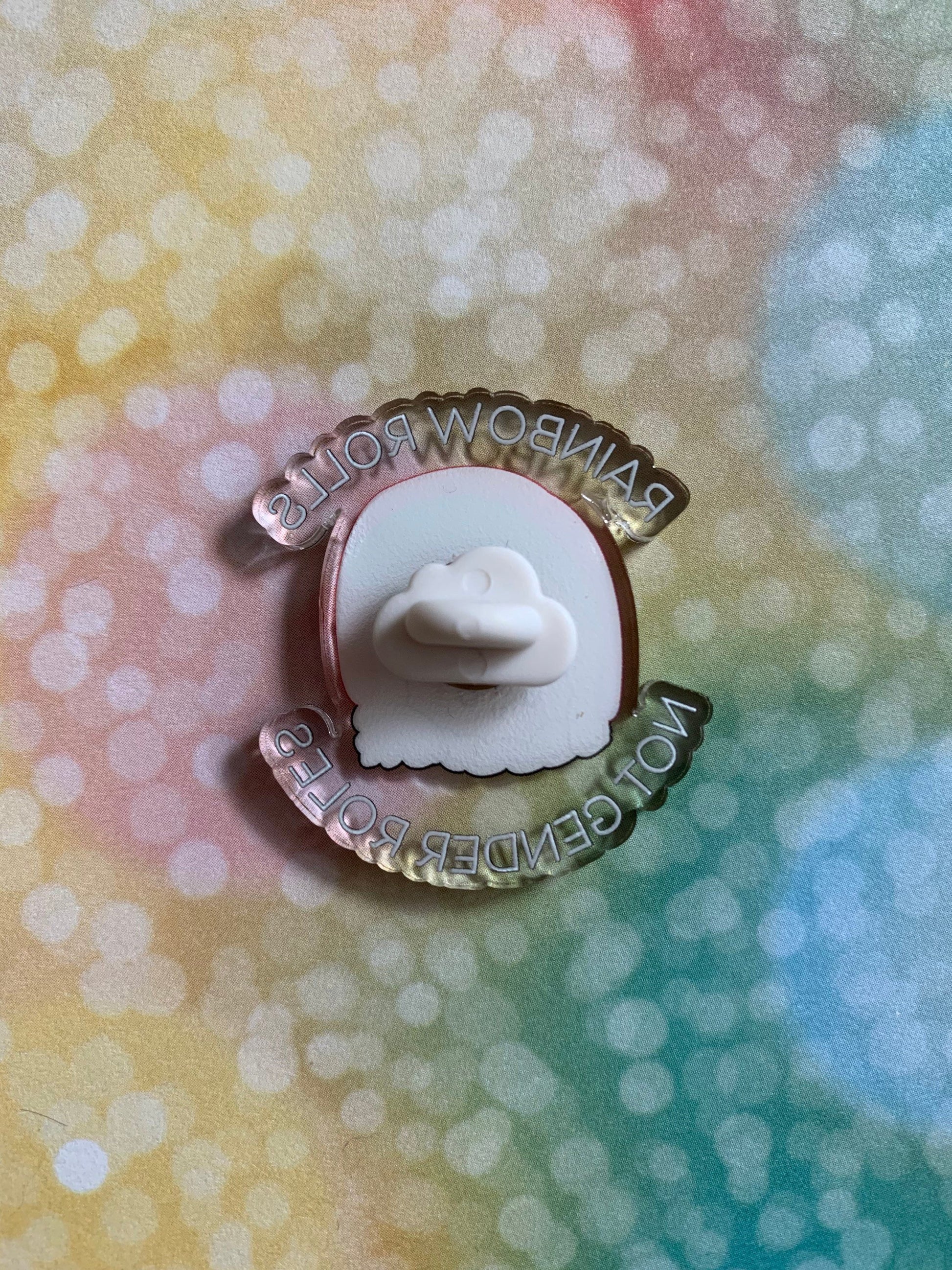Rainbow Rolls Acrylic Pin - Apridot Studios