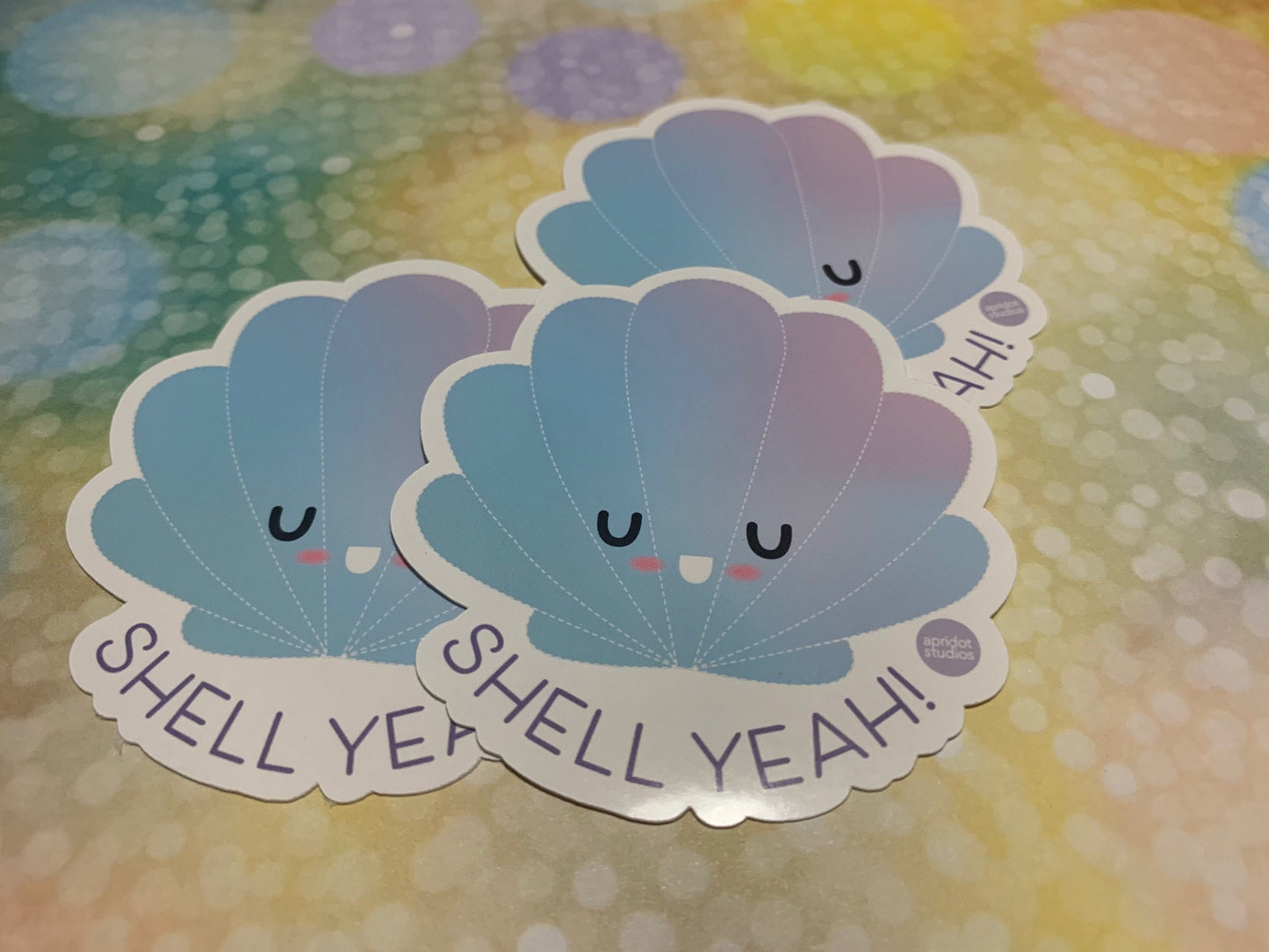 Shell yeah Sticker - Apridot Studios