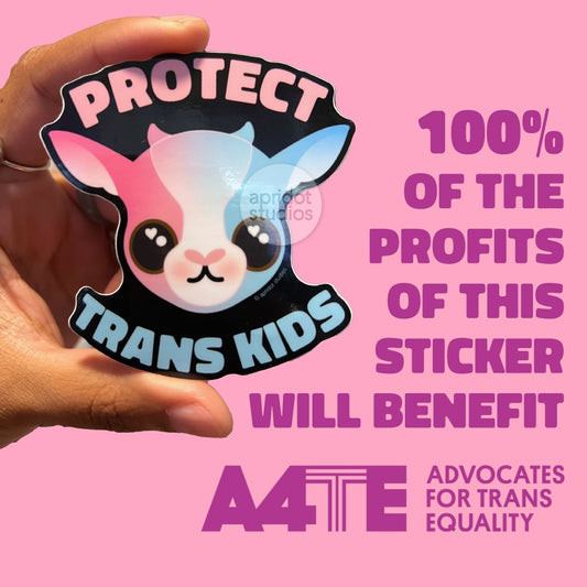 PROTECT TRANS KIDS Sticker *DONATES TO A4TE* - Apridot Studios