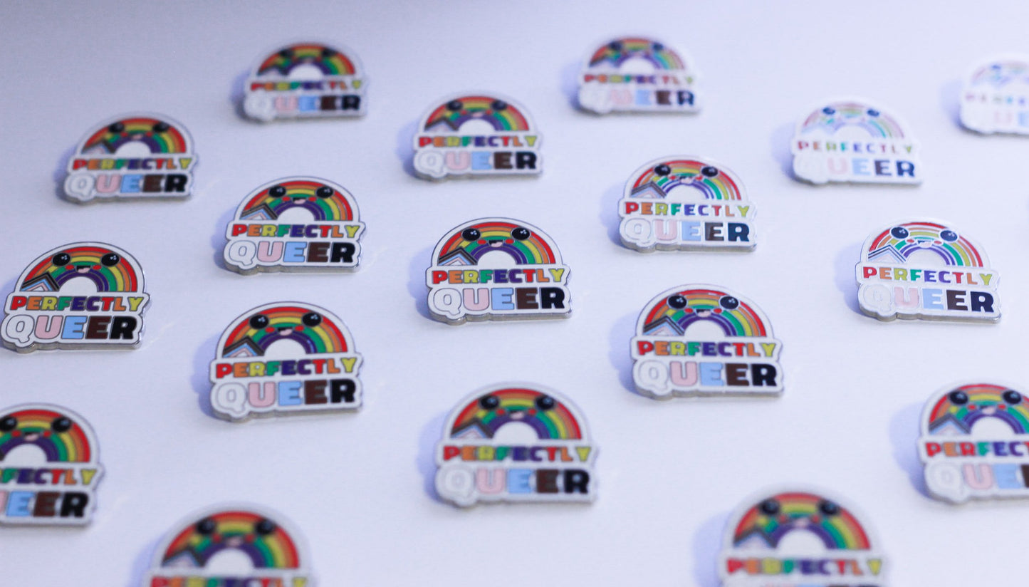 Perfectly Queer Progressive Flag Enamel Pin