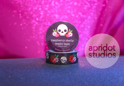 Raspberry Skelly Washi Tape