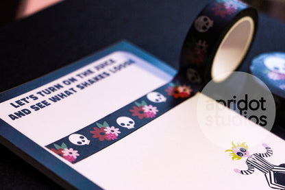 Raspberry Skelly Washi Tape