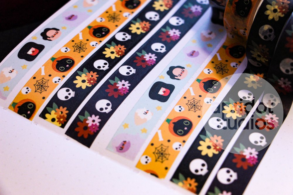 Raspberry Skelly Washi Tape