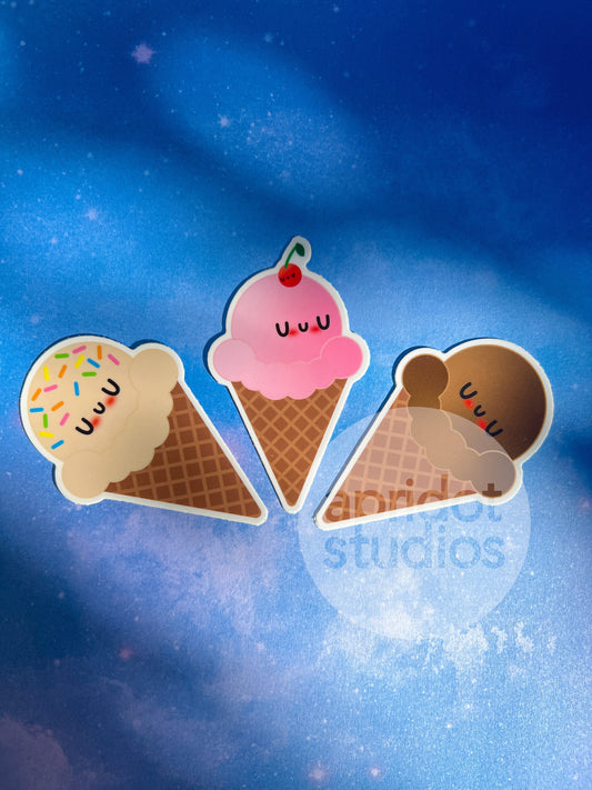 Ice Cream Cones Sticker Pack