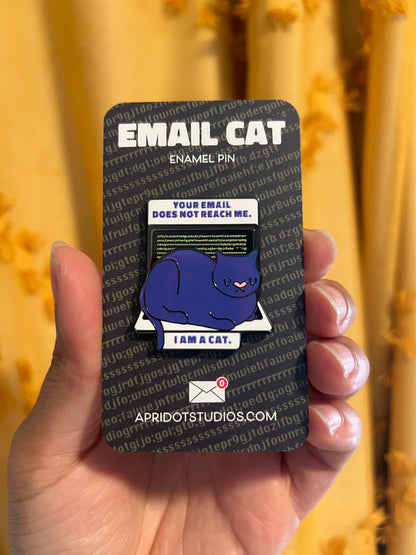 Email Cat Enamel Pin - Apridot Studios
