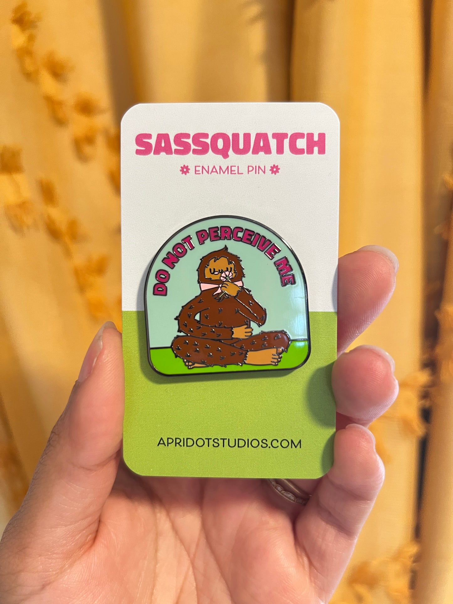 Do Not Perceive Me Enamel Pin - Apridot Studios