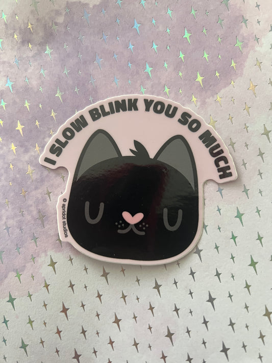 Slow Blink Sticker - Apridot Studios